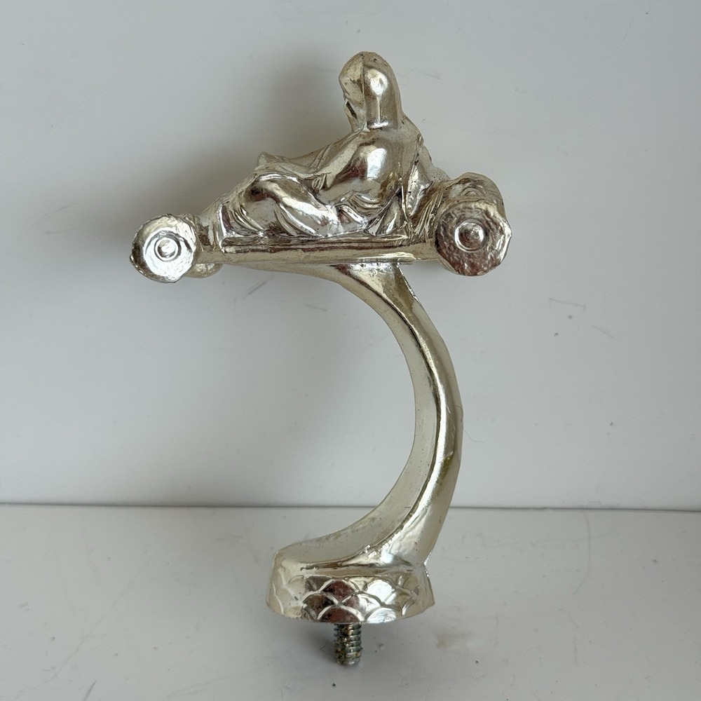 Vintage Go Cart Trophy Topper Silver Tone Metal 4.75" H‎ 3" W